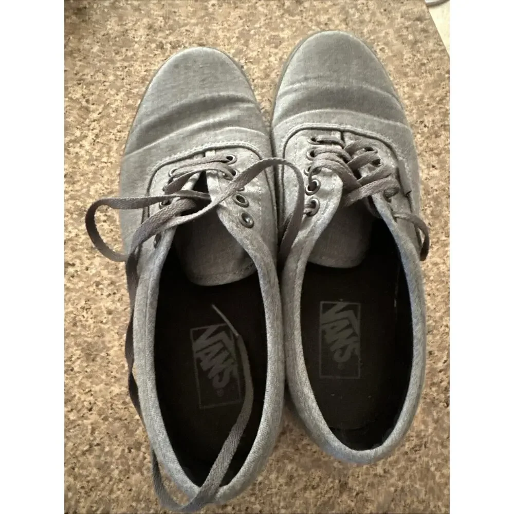 VANS Atwood Men's Sz 8 Skate Shoes Deluxe Skater City Athletic Biker Black/Gray